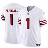 Men & Women & Youth San Francisco 49ers #1 Ricky Pearsall New White 2025 F.U.S.E. Vapor Untouchable Limited Stitched Jersey,baseball caps,new era cap wholesale,wholesale hats